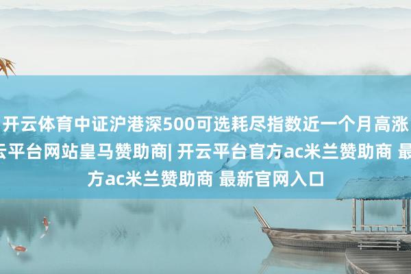 开云体育中证沪港深500可选耗尽指数近一个月高涨3.04%-开云平台网站皇马赞助商| 开云平台官方ac米兰赞助商 最新官网入口