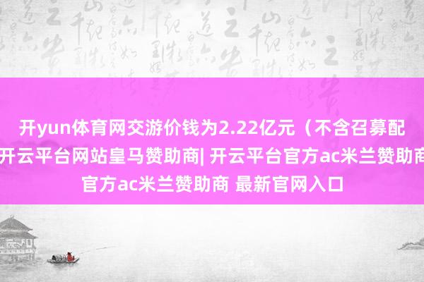 开yun体育网交游价钱为2.22亿元（不含召募配套资金金额）-开云平台网站皇马赞助商| 开云平台官方ac米兰赞助商 最新官网入口