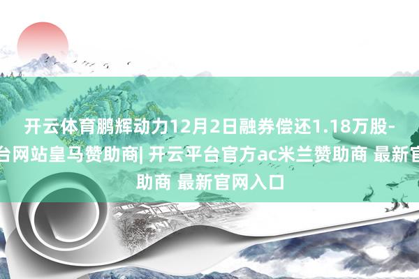 开云体育鹏辉动力12月2日融券偿还1.18万股-开云平台网站皇马赞助商| 开云平台官方ac米兰赞助商 最新官网入口