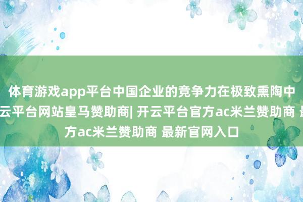 体育游戏app平台中国企业的竞争力在极致熏陶中不停增强-开云平台网站皇马赞助商| 开云平台官方ac米兰赞助商 最新官网入口